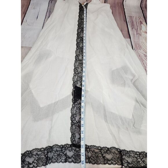Alice‎ + Olivia Size XS X-Small Rav Black Lace-Trim Handkerchief-Hem Dress White - Picture 9 of 12